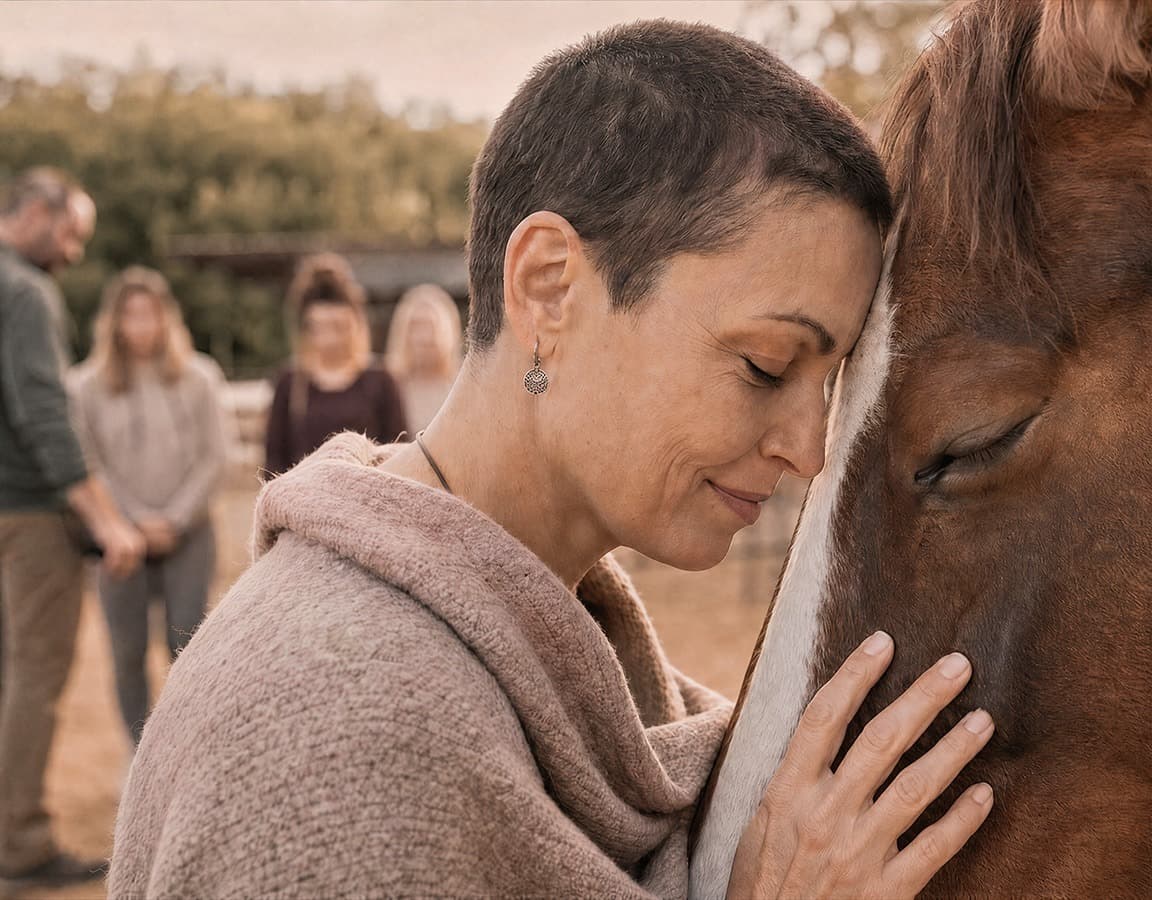 Contact avec les chevaux sur place